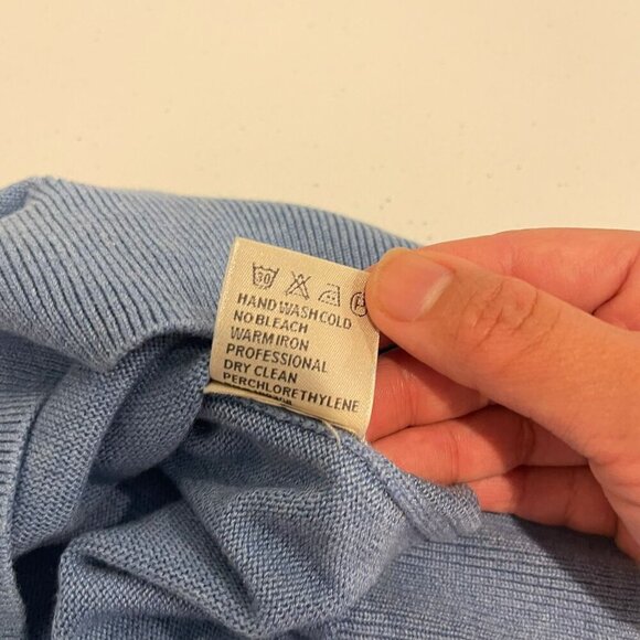 Peter Millar Crown Mens Vest Large Blue 1/4 Zip Cashmere‎ Silk Oldmoney Golf - Picture 8 of 9